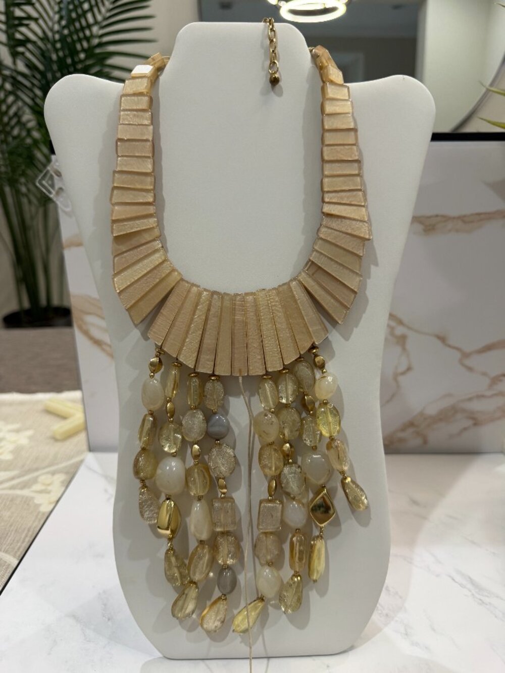 FOR PARTS REPAIR Chicos Multi Strand Beaded Necklace Loose Beads Included DIY